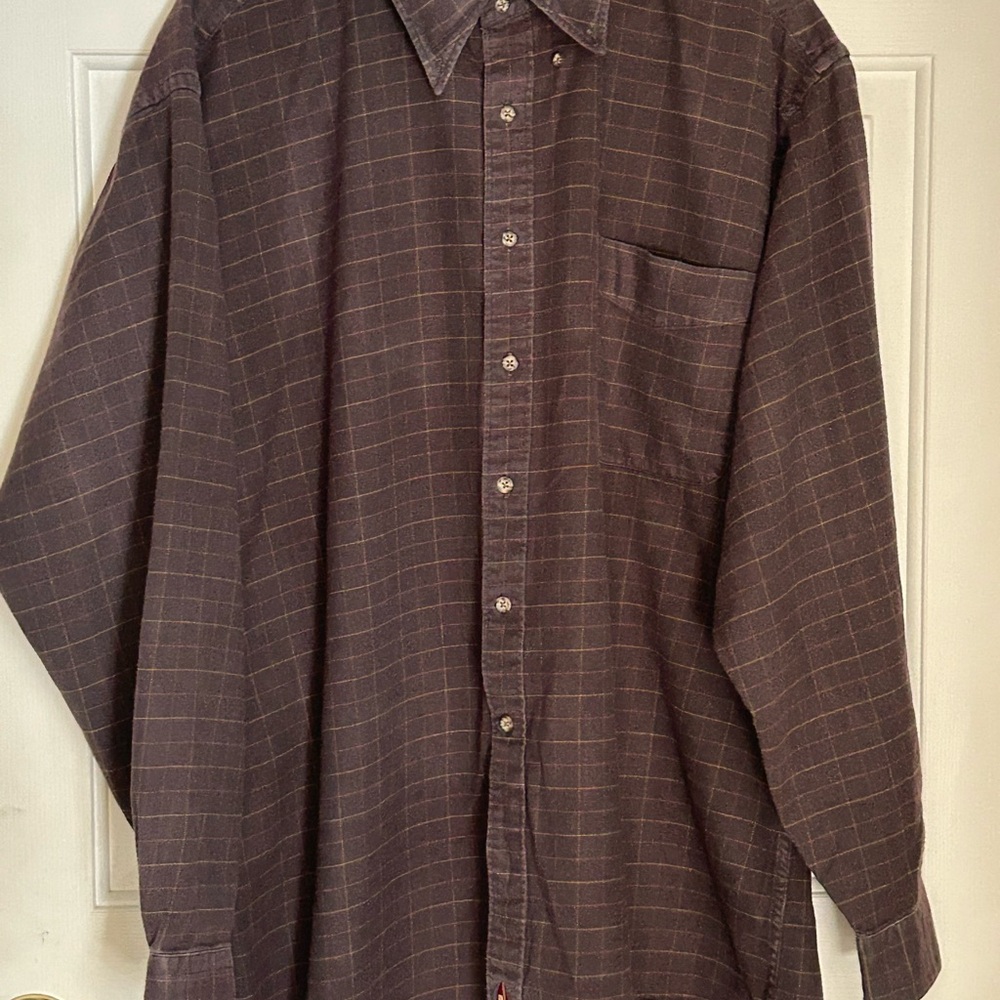Nordstrom Men’s 100% Imported cotton Flannel Shirt XL Tall - Picture 8 of 12